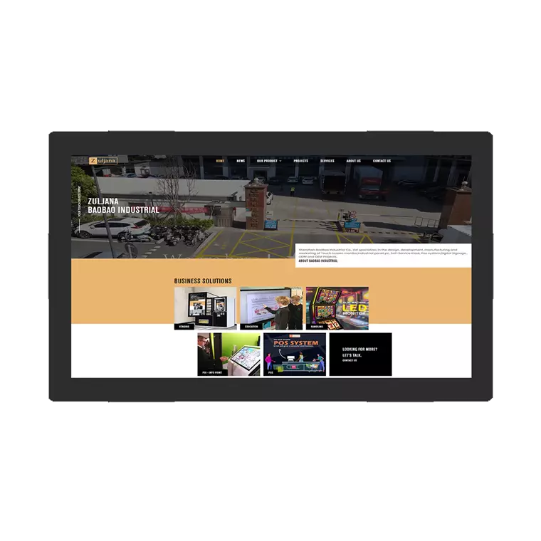 Zuljana 27″ Open Frame Capacitive Touch Screen Monitor - Front